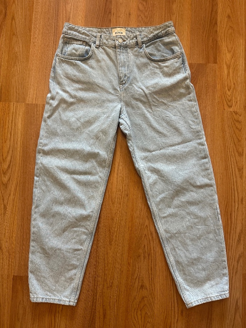 Sezane Le Mum Trousers / Denim, snow blue, size 8 / 40